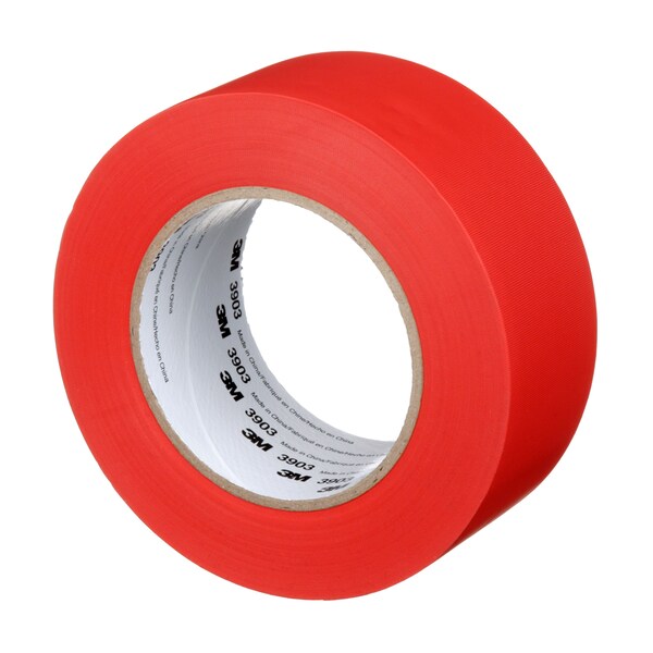 Duct Tape, 2 In x 50 yd, 6.5 mil, Red, Vinyl