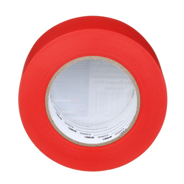 Duct Tape, 2 In x 50 yd, 6.5 mil, Red, Vinyl