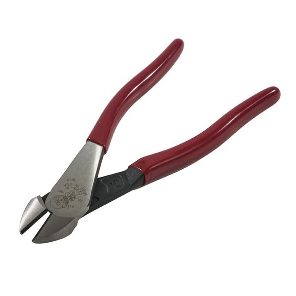 8 1/8 in High Leverage Diagonal Cutting Plier Standard Cut Oval Nose Uninsulated