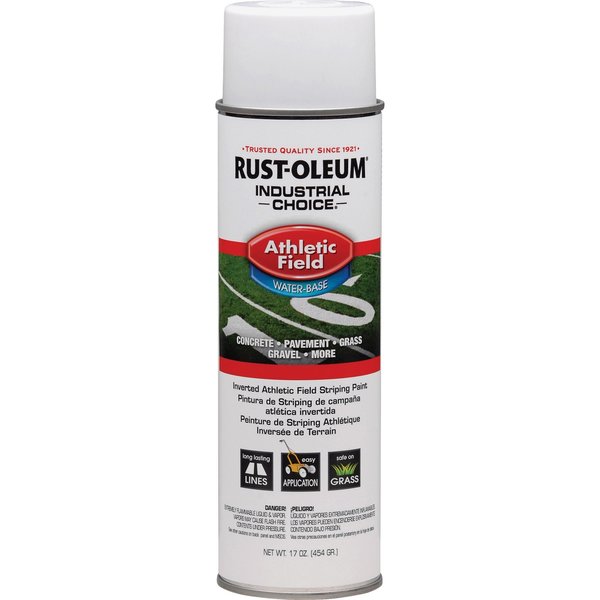 Athletic Field Striping Paint, 17 oz., White, Water -Based