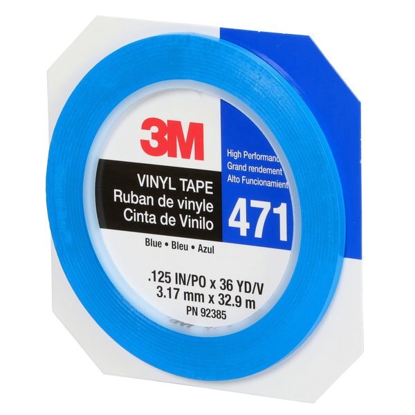 Vinyl Tape 471, Red, 1/4