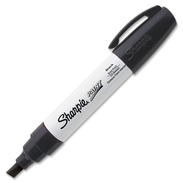 Paint Marker, Broad Point, Black, PK6