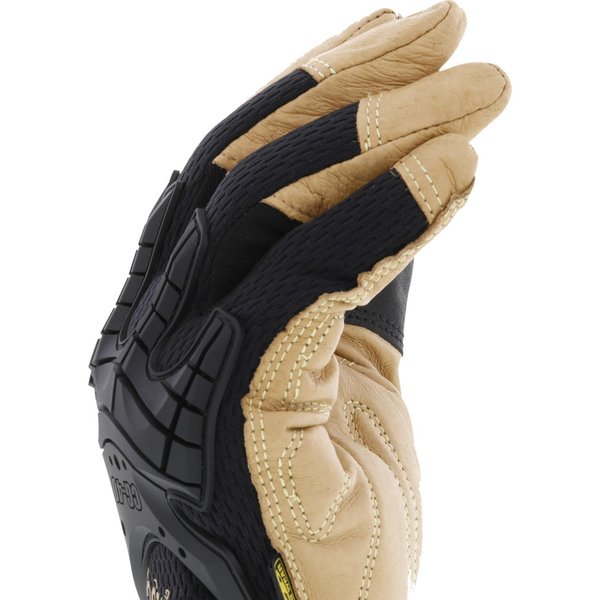 Mechanics Gloves, L, Black/Yellow, Single Layer, Spandex