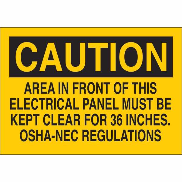 Sign, Electrical Hazard, Header: Caution