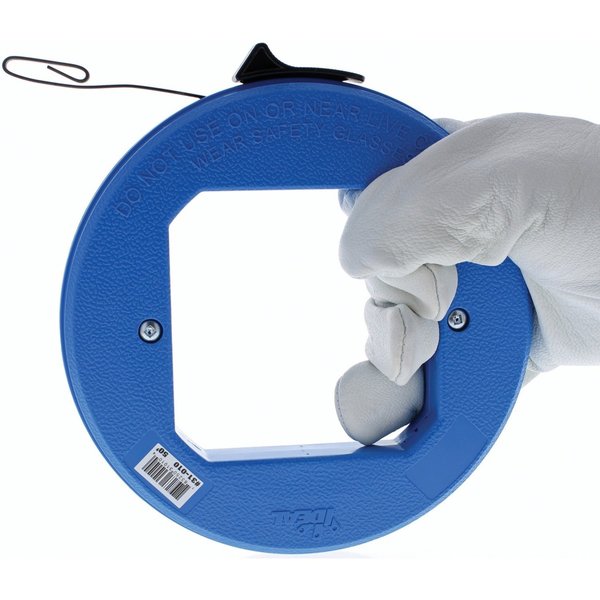 Fish Tape, 1/8 In x 50 ft, Blued Steel