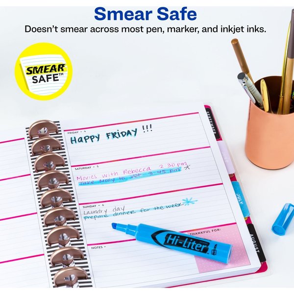 Desk-Style Highlighter, Light Blue, Smear Safe Nontoxic