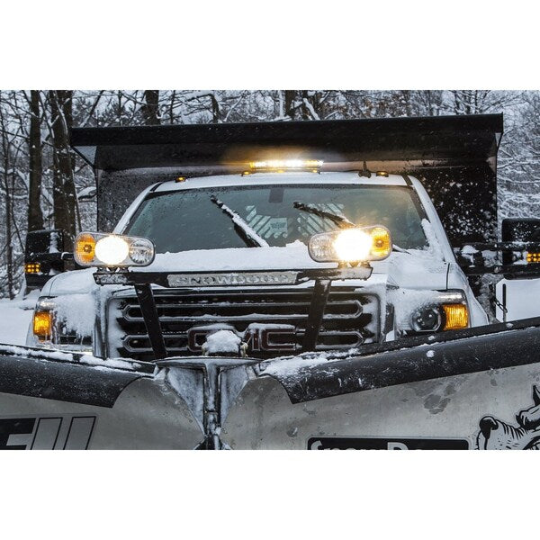 Mini Light Bar, Oval, Amber/Clear, 40 LED