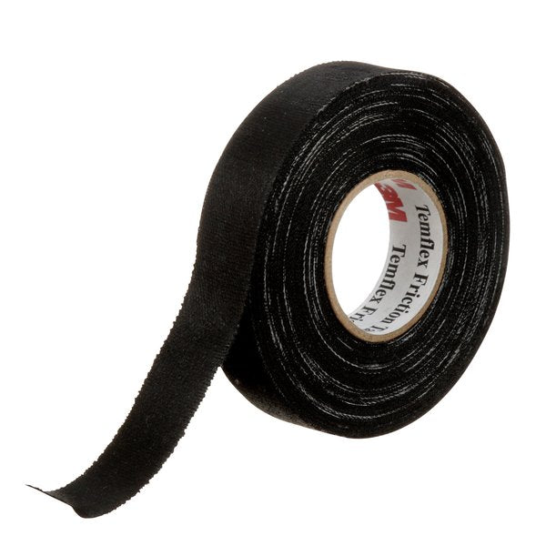 Cloth Friction Tape, 1755, Temflex, 3/4 in W x 60 ft L, 13 mil thick, Black, 1 Pack