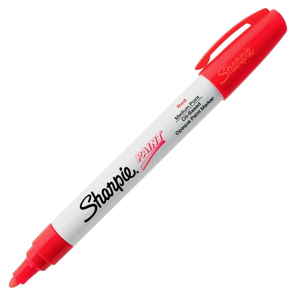 Paint Marker, Medium Point, Red, PK12