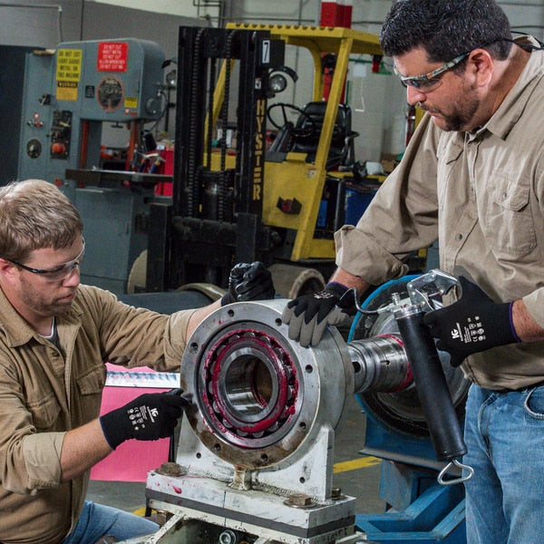 G40 Latex Coated Gloves (97271), Black & Grey, Medium (8), 1 Pair