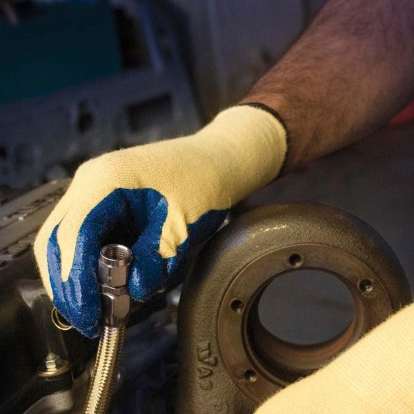 Cut Resistant Coated Gloves, A2 Cut Level, Nitrile, S, 5PK