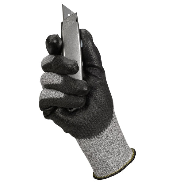 Cut Resist Gloves, M, Blk/Salt Pepper, PR