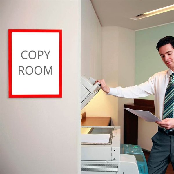 Magneto Adhesive Picture Frame, Red, PK2