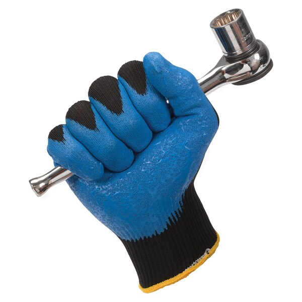 Coated Gloves, Foam Nitrile, XL, Black, PR