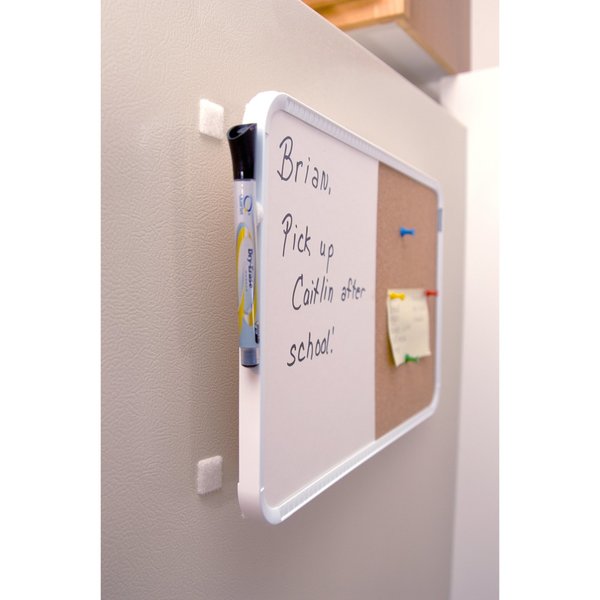 Reclosable Fastener Shape, Square, Rubber Adhesive, 7/8 in, 7/8 in Wd, White, 12 PK