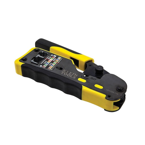 Ratcheting Cable Crimper / Stripper / Cutter, for Pass-Thruâ¢