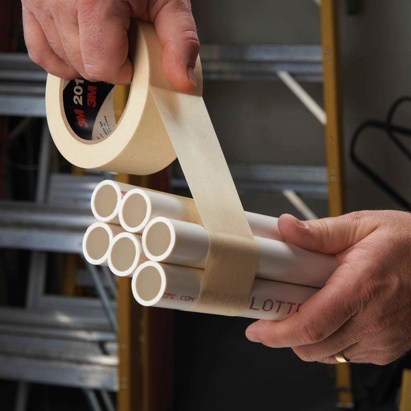 Masking Tape, Tan, 1-13/32 in x 60yd, PK24