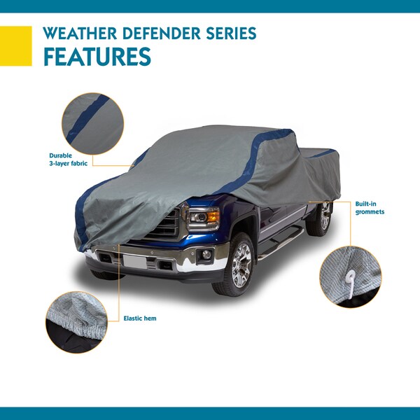 Grey Extended Cab Short Bed Truck Cover