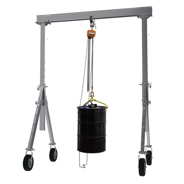 Alum Gantry Crane, Pneumatic Caster, 10x8