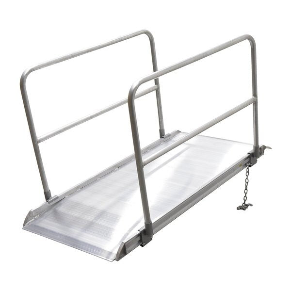 Alum. Walk Ramp w/Rail Overlap, 84 x 38
