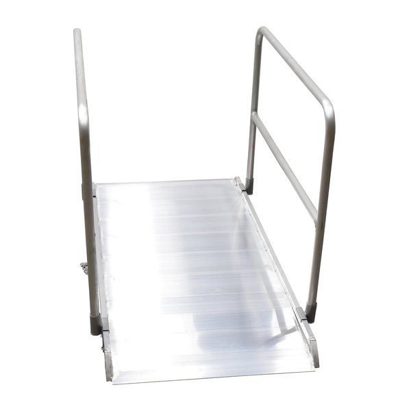 Alum. Walk Ramp w/Rail Overlap, 84 x 38