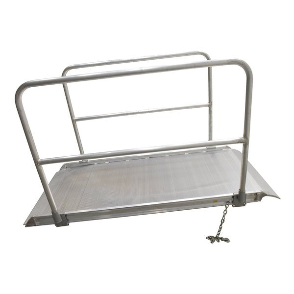 Alum. Walk Ramp w/Rail Overlap, 84 x 38