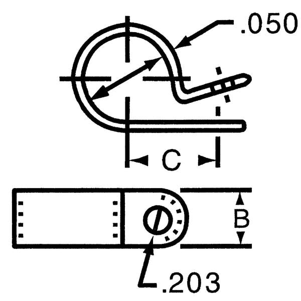 Cable Hangers, Nylon, Size 0.62