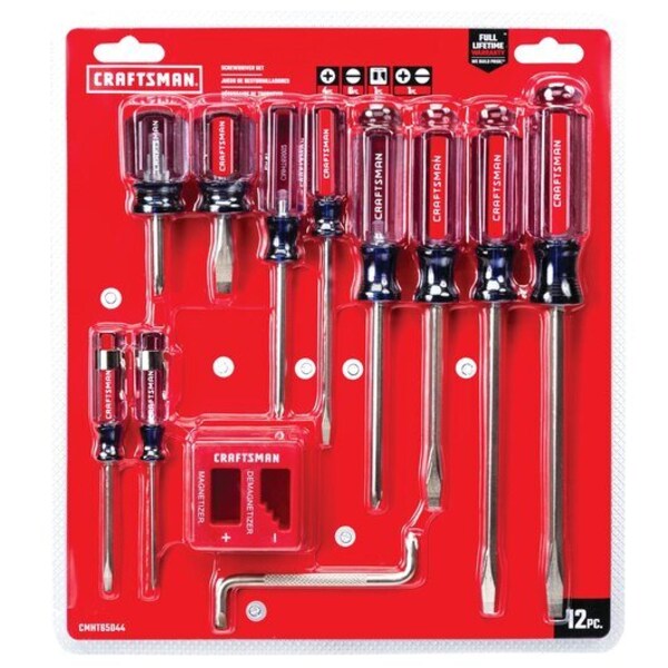 Screwdriver Set, Phillips, Slotted, 12 pcs.