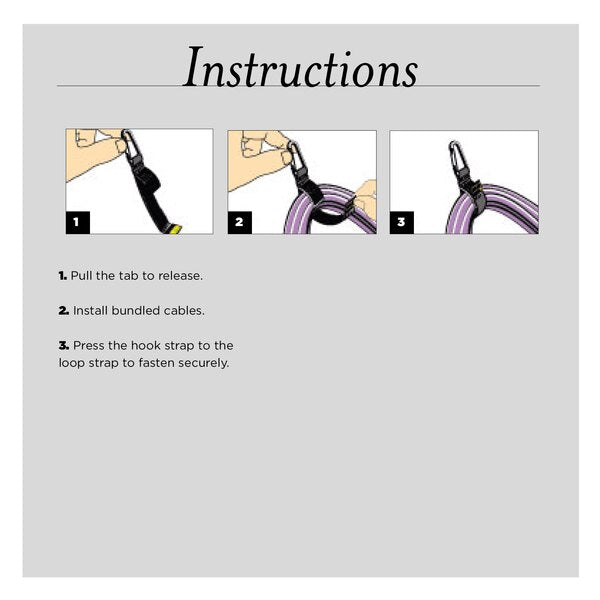 Back-to-Back Strap, No Adhesive, 6 in, 1 in Wd, Orange, 2 PK