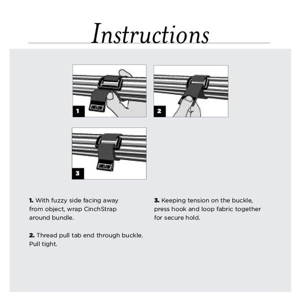 Back-to-Back Strap, No Adhesive, 18 in, 1 in Wd, Black