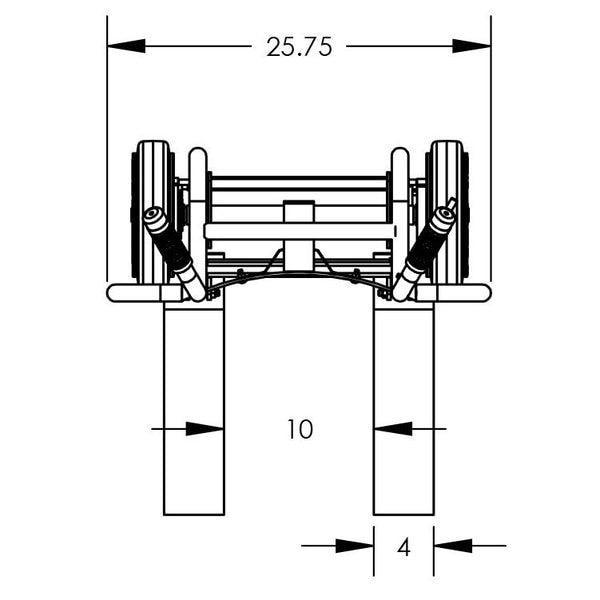 Ezy-Tilt Std, 2-Whl Pallet Truck, Stl Frm