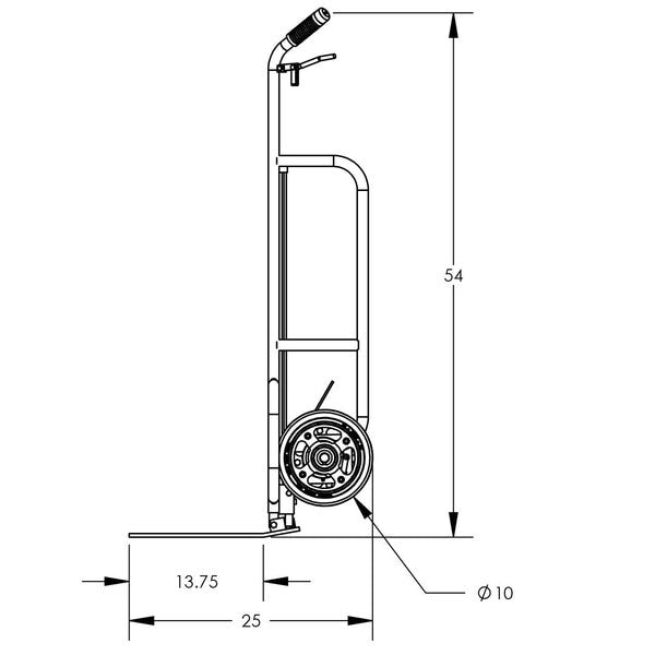Ezy-Tilt Std, 2-Whl Pallet Truck, Stl Frm