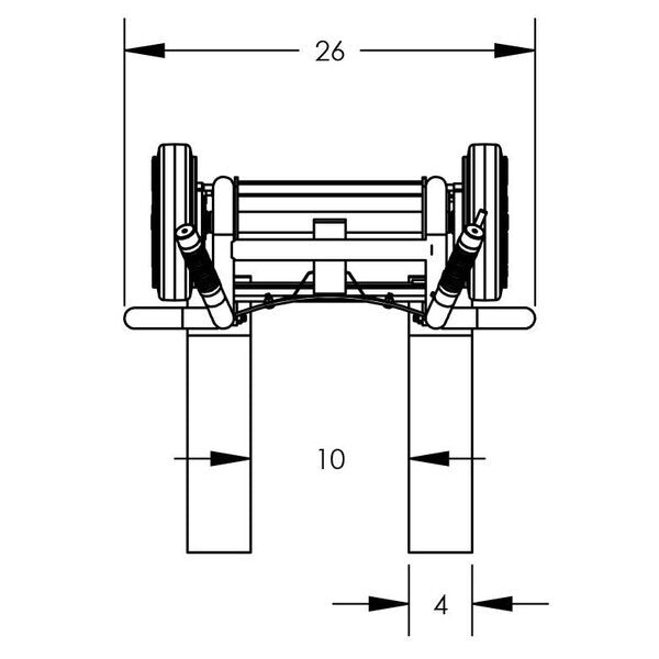 Ezy-Tilt Std, 2-Whl Pallet Truck, Al Frm
