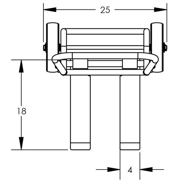 Industrial Hand Truck, Flat Forks, w/Mol