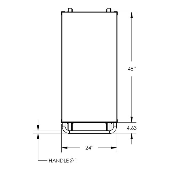 Utility Cart, Three Shelf, 24x48