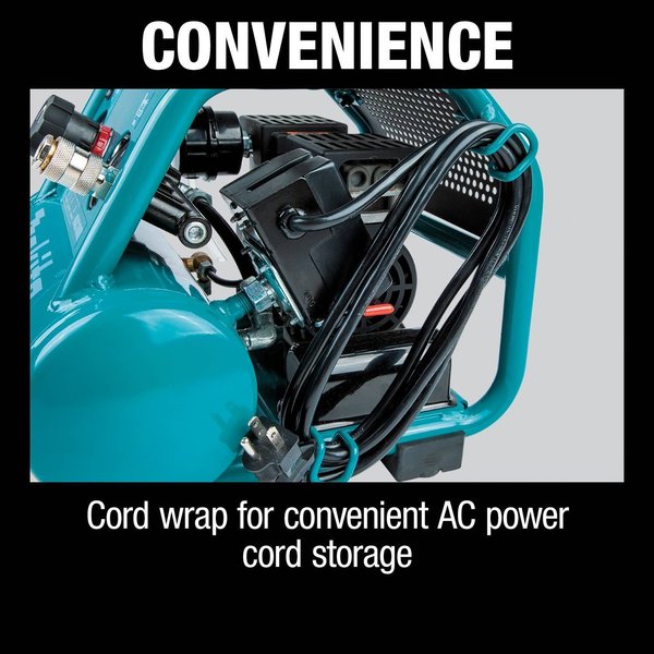 Quiet Series Electric Air Compressor, 1-1/2 HP, 3.0Gal, Oil-Free