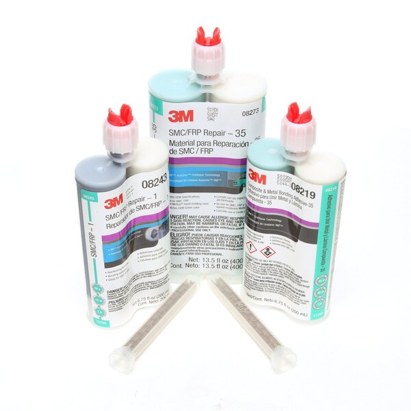 Fiberglass Repair Adhesive, 8270 Series, Green, 13.5 oz, Dual-Cartridge