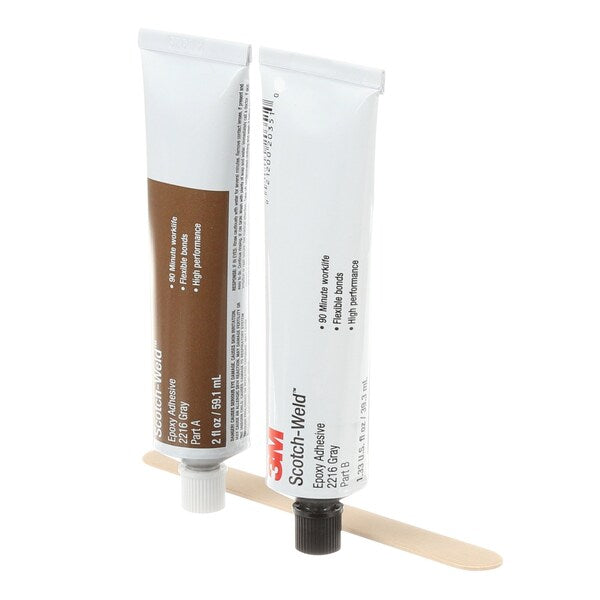 Epoxy Adhesive, 2216 Series, Gray, 2:03 Mix Ratio, 12 hr Functional Cure, Tube