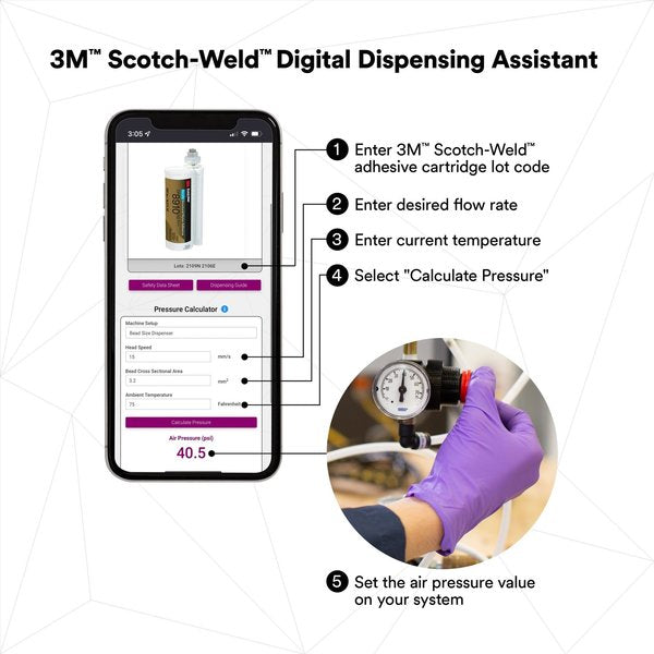 Epoxy Adhesive, DP420 Series, Black, 2:01 Mix Ratio, 2 hr Functional Cure, Dual-Cartridge