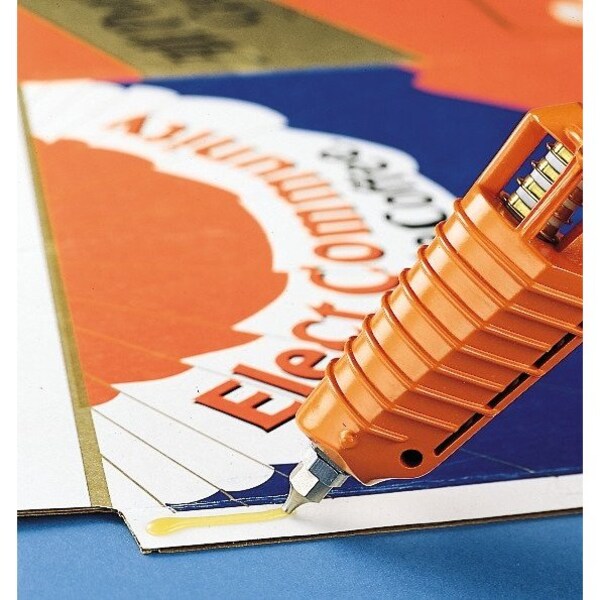 Hot Melt Adhesive, Tan, 5/8 in Diameter, 8 in Length, 30 sec Begins to Harden