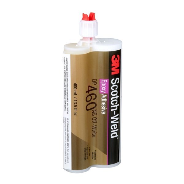 Epoxy Adhesive, DP460 Series, Off-White, 2:01 Mix Ratio, 4 hr Functional Cure, Dual-Cartridge