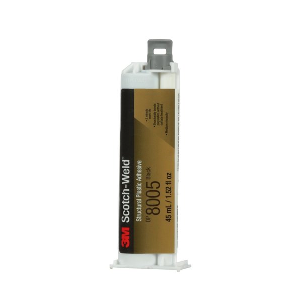 Epoxy Adhesive, DP8005 Series, Black, 10:01 Mix Ratio, 3 hr Functional Cure, Dual-Cartridge