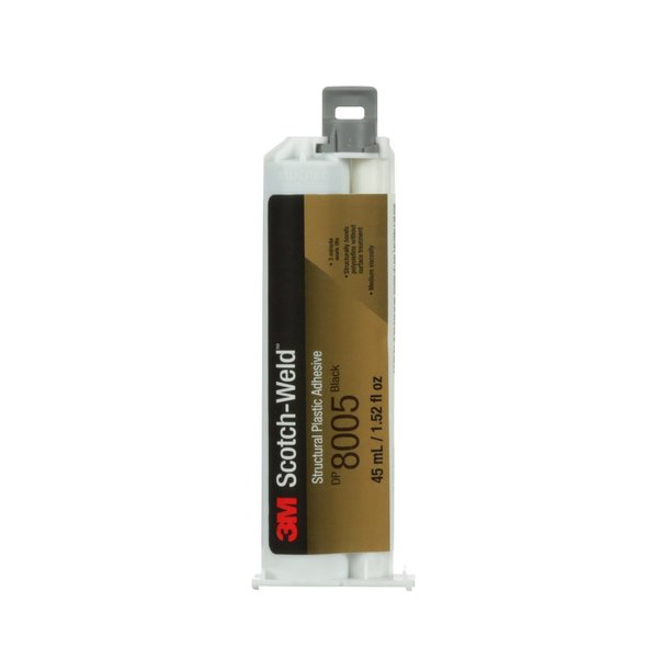 Epoxy Adhesive, DP8005 Series, Black, 10:01 Mix Ratio, 3 hr Functional Cure, Dual-Cartridge