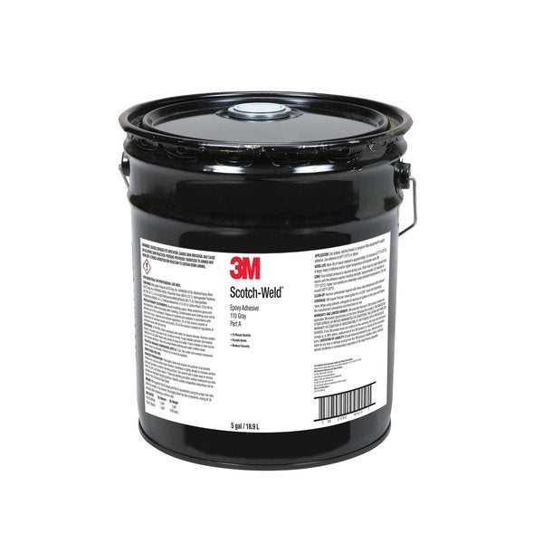 Epoxy Adhesive, DP110 Series, Gray, 1:01 Mix Ratio, 20 min Functional Cure, Dual-Cartridge