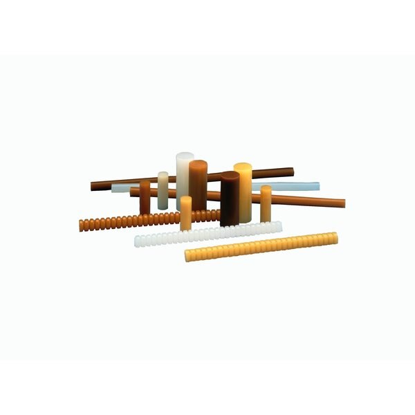 Hot Melt Adhesive, Off-White, 5/8 in Diameter, 2 in Length, 45 sec Begins to Harden