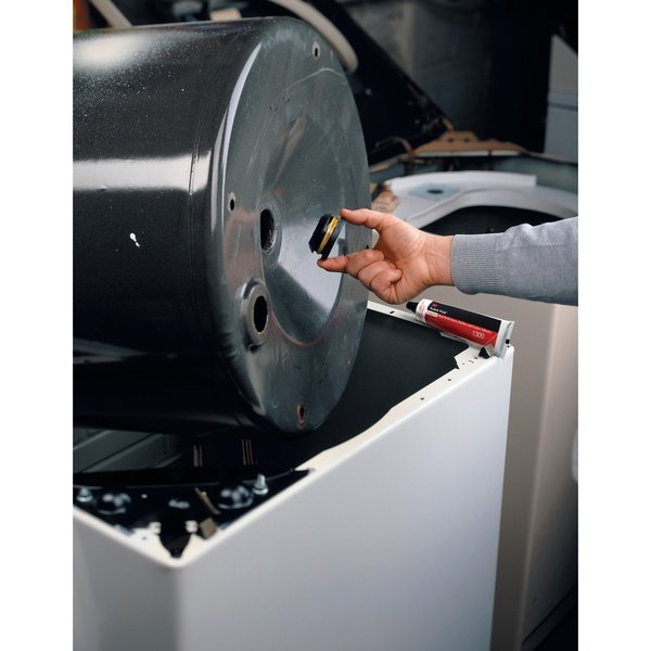 Liquid Gasket Adhesive, 1 qt, Yellow, Temp Range -30 to 300 Degrees F