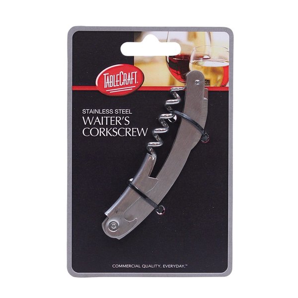 Premium Wine Key Corkscrew, Curved Blade
