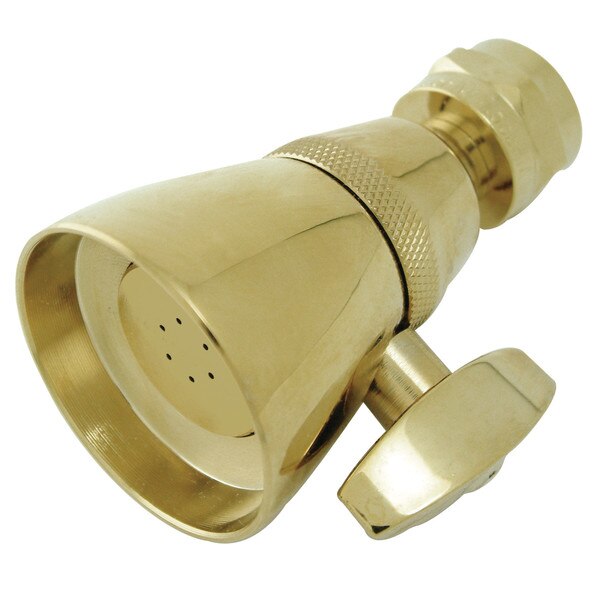 Shower Head, Polished Brass, Wall Mount