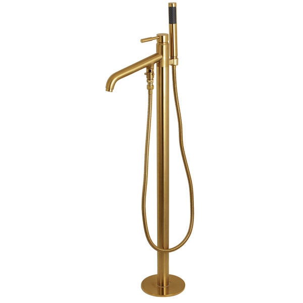Freestanding Tub Faucet, Brushed Brass, Freestanding