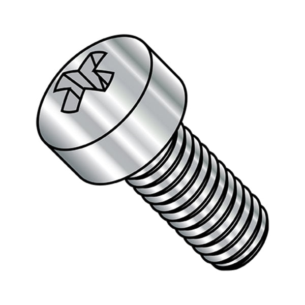 #2-56 x 7/32 in Phillips Fillister Machine Screw, Plain Steel, 5000 PK